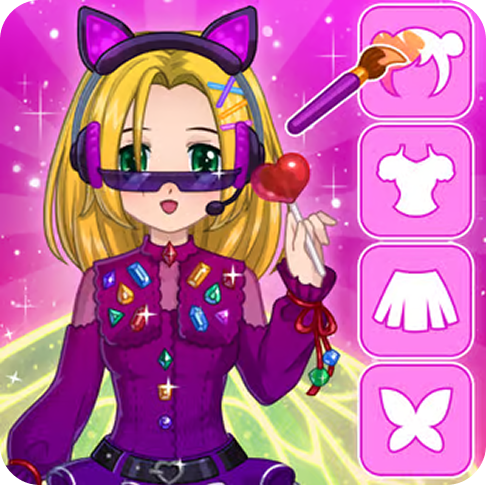 Forest scene with characters