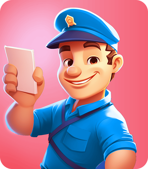 Forest scene with characters